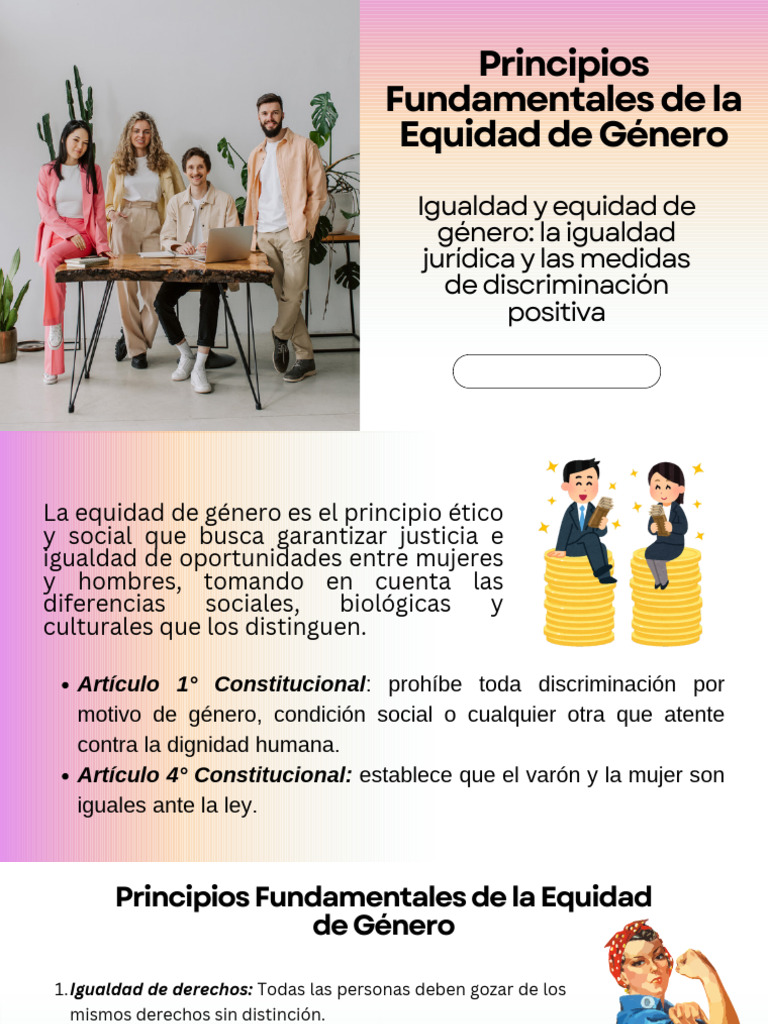 Principios de Equidad de Género en México | PDF | Igualdad de género ...
