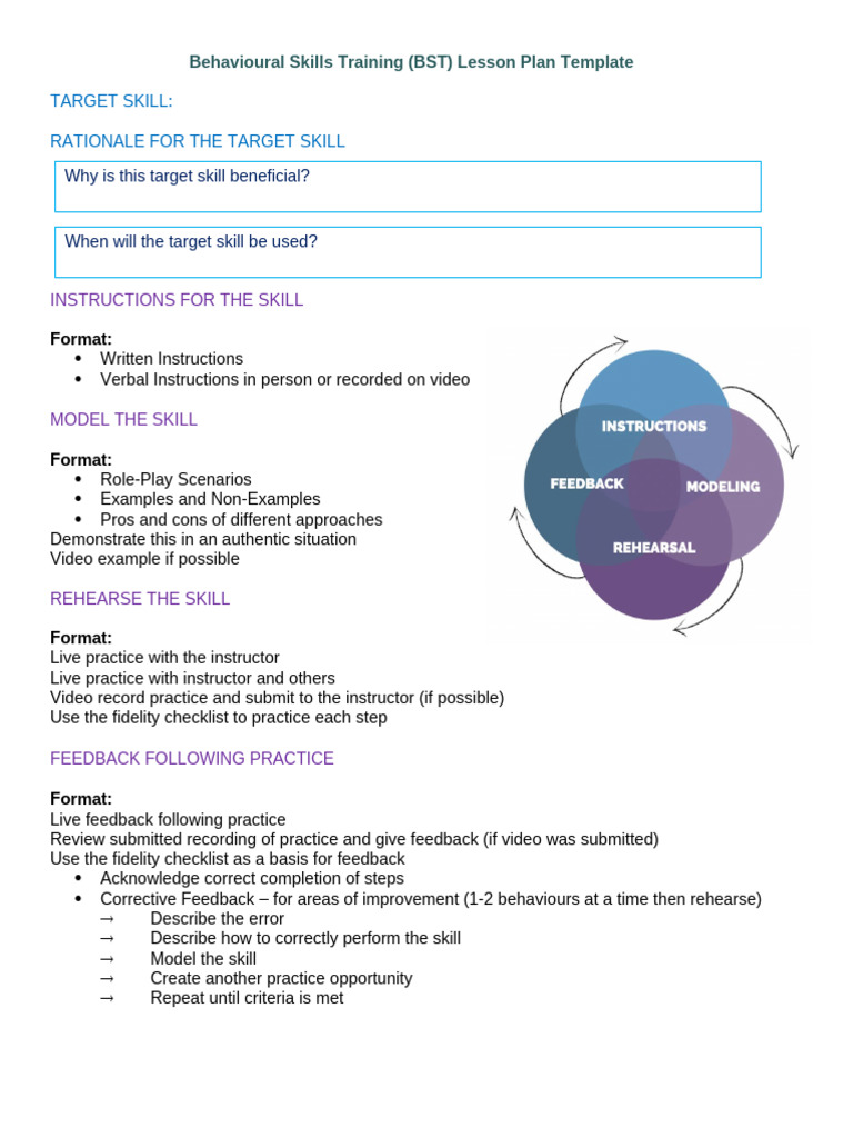 BST Lesson Plan Template | PDF