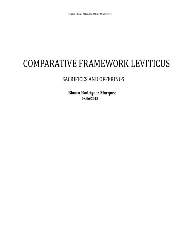 Types of Offerings in Leviticus | PDF | Sacrifice | Confession (Religion)