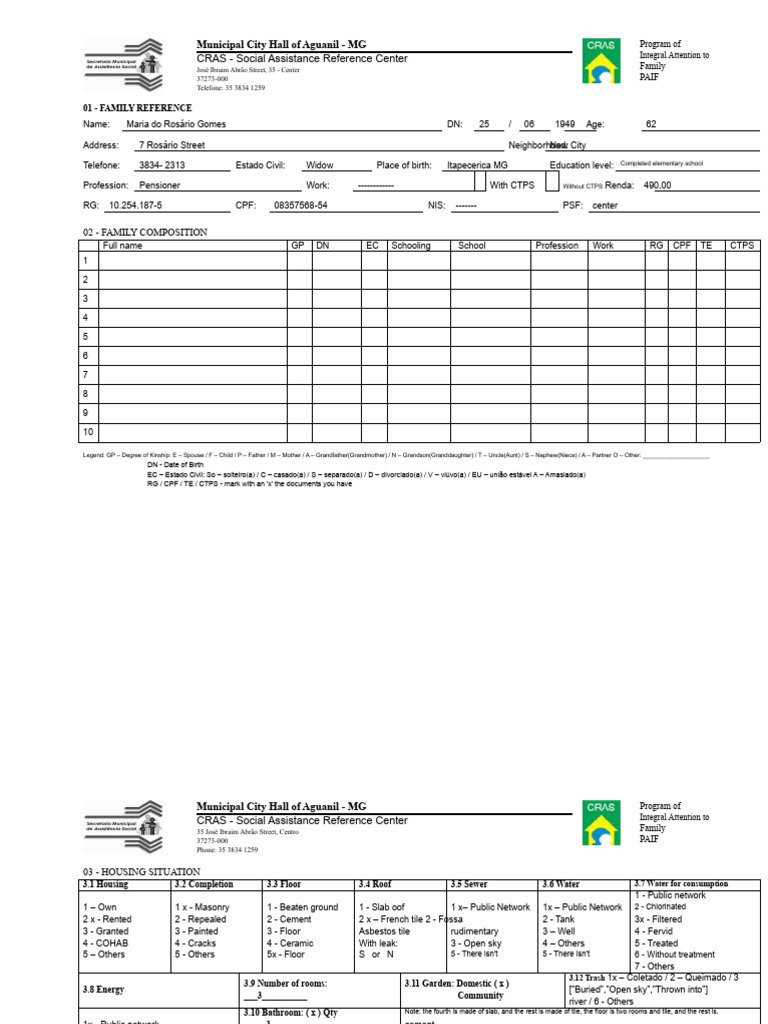 CRAS REGISTRATION FORM | PDF