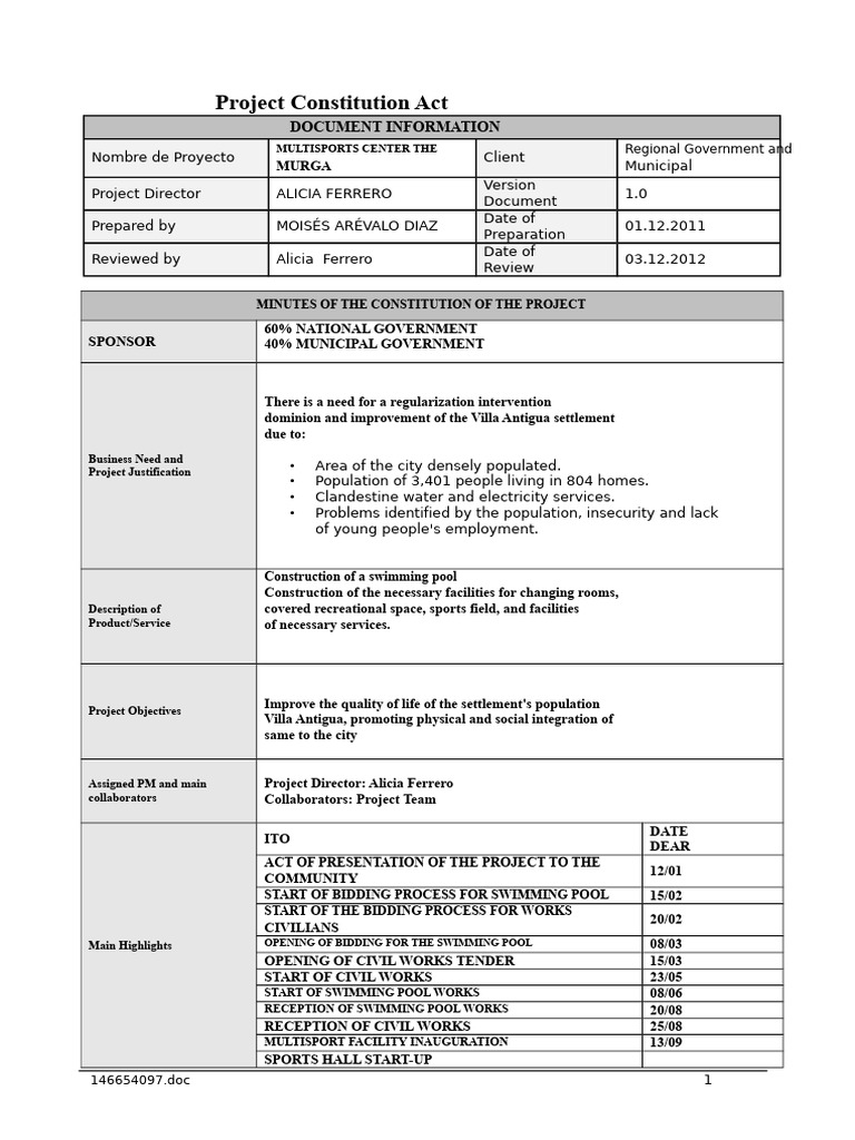 Constitution Act Format | PDF