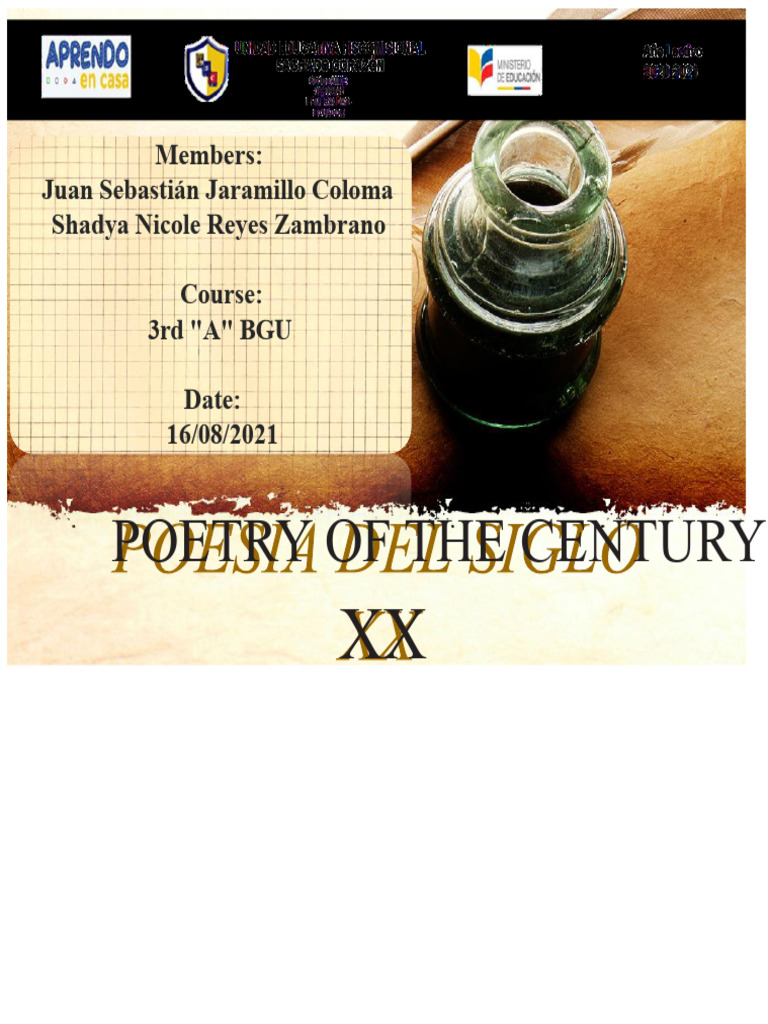 Poetry of The 20th Century | PDF