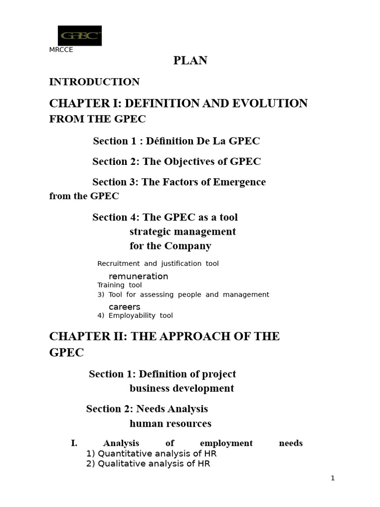 Understanding GPEC: A Strategic HR Tool | PDF | Human Resources | Human ...