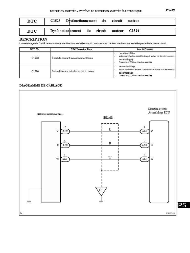 Dysfonctionnements du circuit moteur de direction assistée | PDF ...