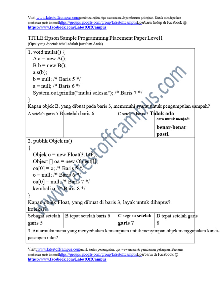 Soal Pemrograman Java dan C# | PDF