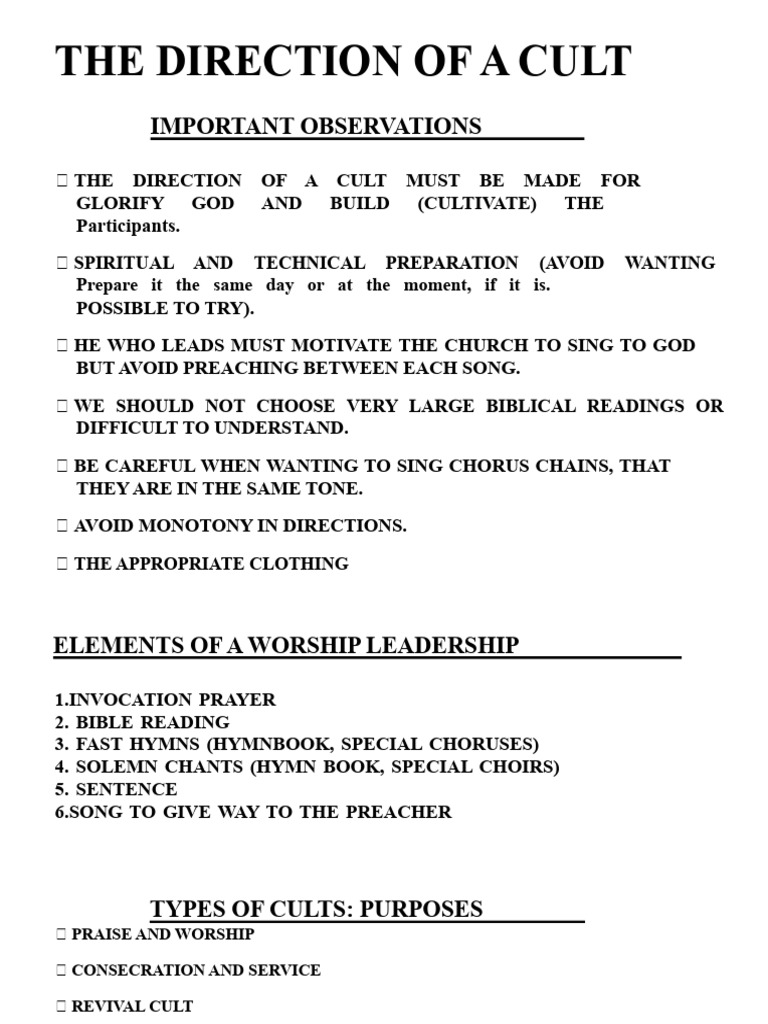 Effective Cult Leadership Strategies | PDF