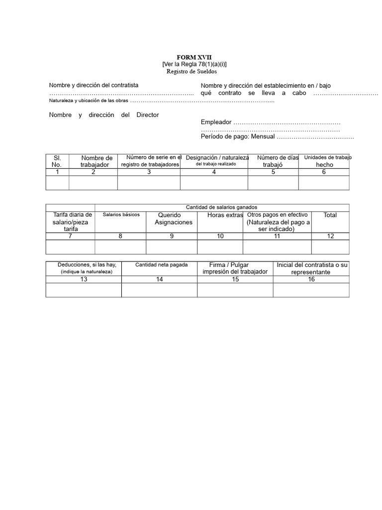 Formulario 17 | PDF