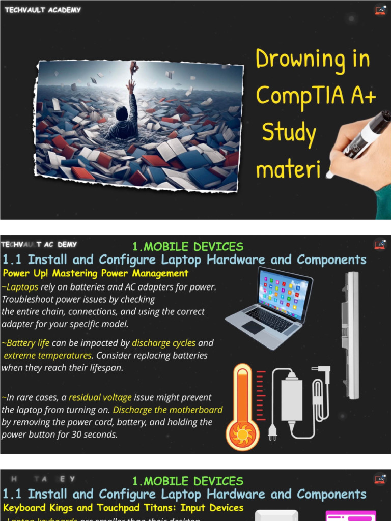 CompTIA A+ Core 1 (220-1101) Last-Minute Review Slides-Compressed | PDF