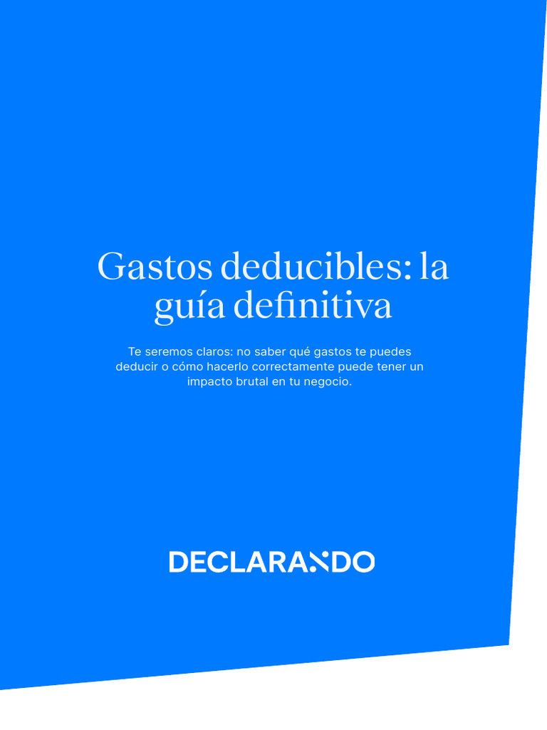 Guía de Gastos Deducibles para Autónomos | PDF | Impuestos | Factura