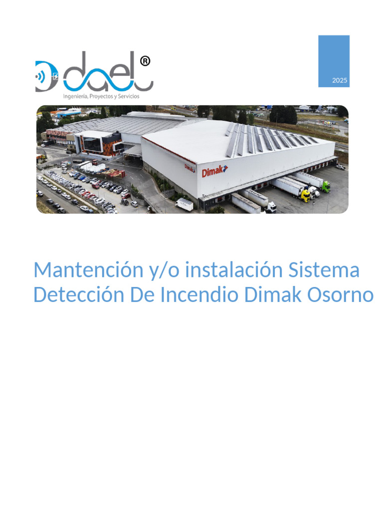 Mantenimiento e Instalación de Detección de Incendios Dimak Osorno ...