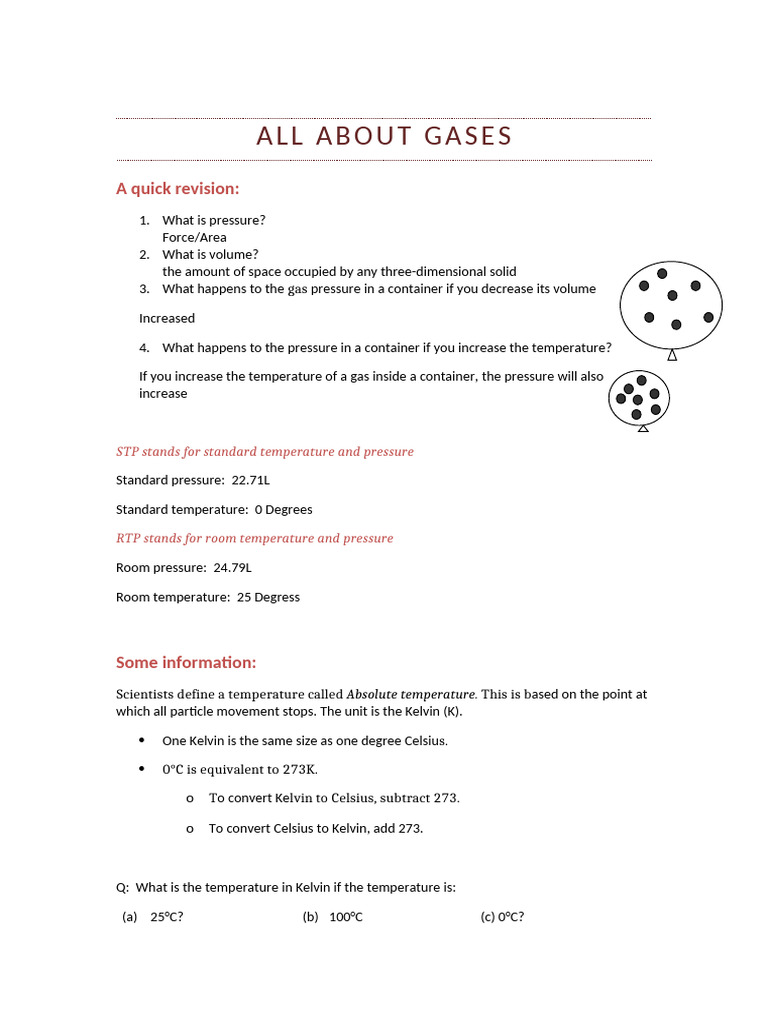 Understanding Gas Laws and Calculations | PDF | Oxide | Gases