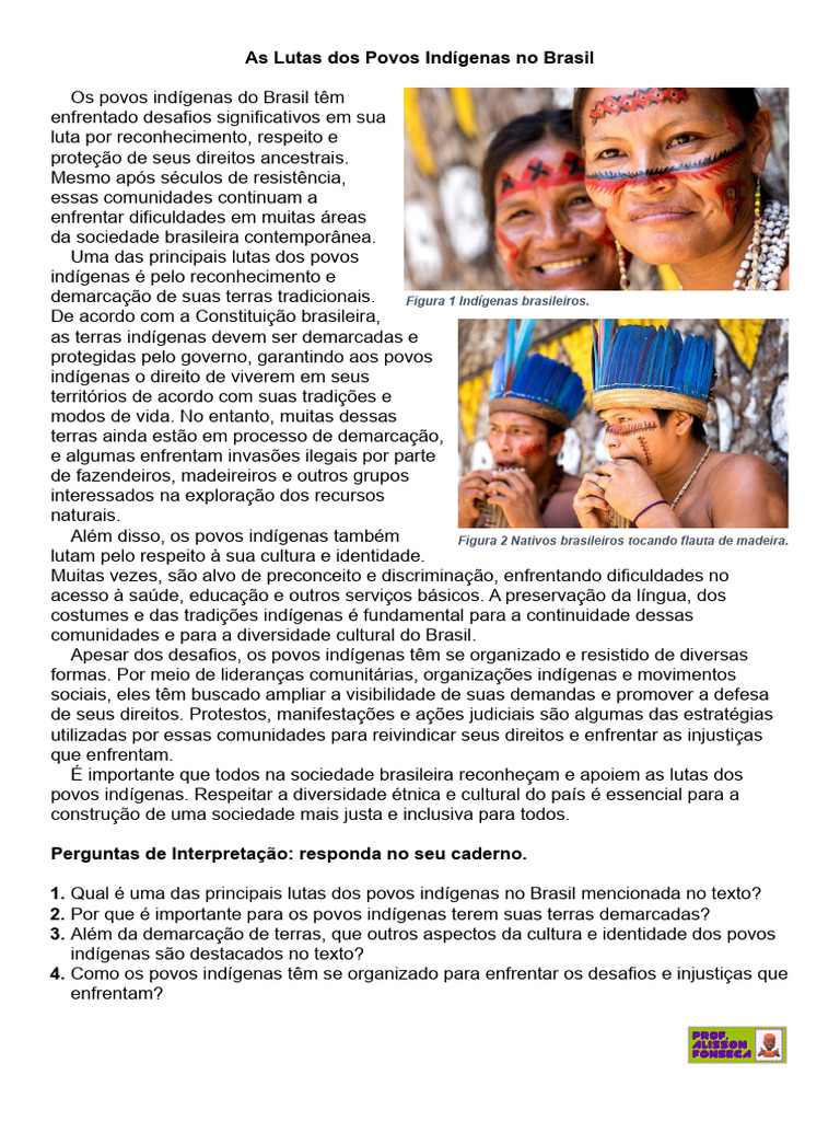 Lutas dos Povos Indígenas no Brasil | PDF | Povos indígenas | Brasil