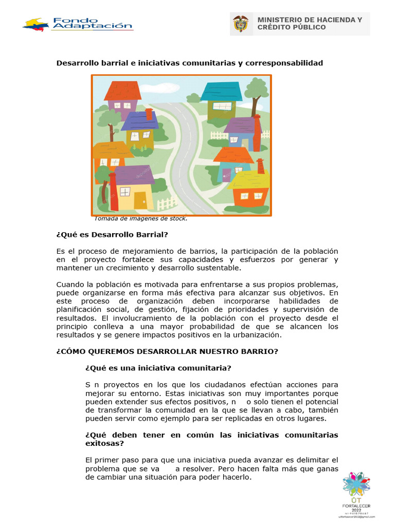 Desarrollo Barrial y Corresponsabilidad Comunitaria | PDF