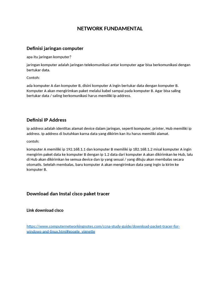 IP Address dalam Jaringan Komputer | PDF
