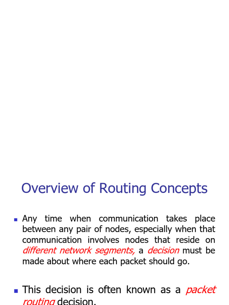 Routing and Forwarding Concepts Explained | PDF | Routing | Router ...