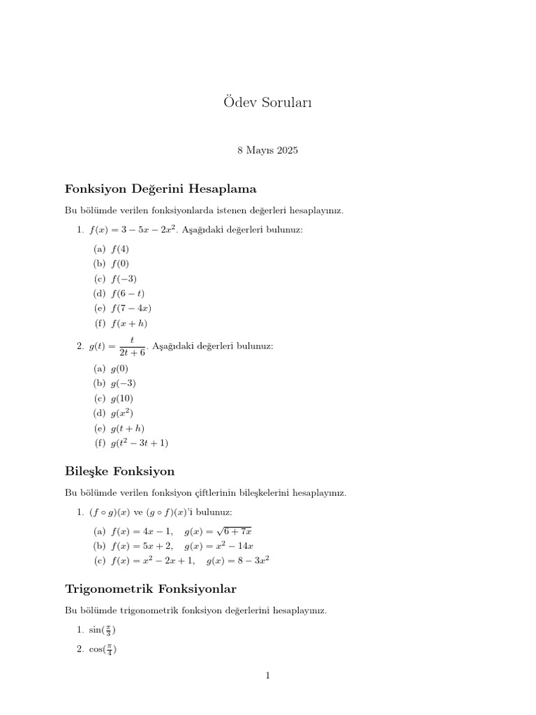 Odev Dosyasi 1 | PDF