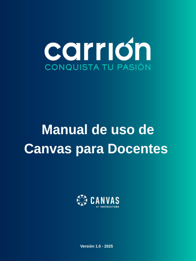 Manual Canvas para Docentes | PDF | Enseñando | Software