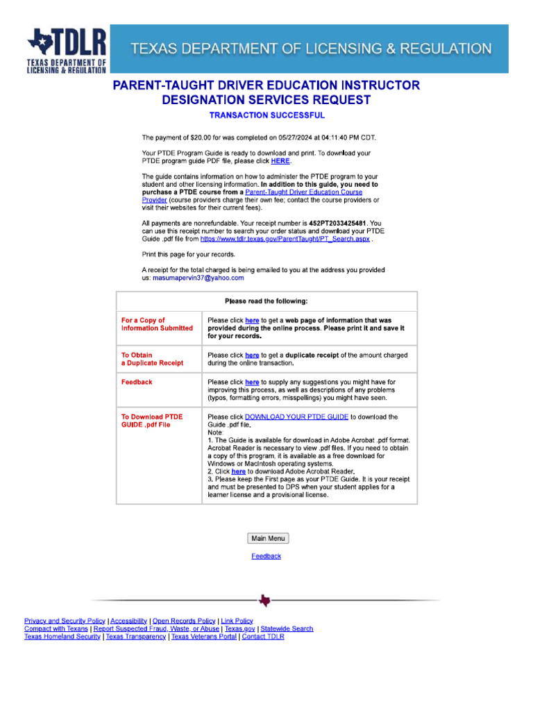 TDLR Page 1 | PDF