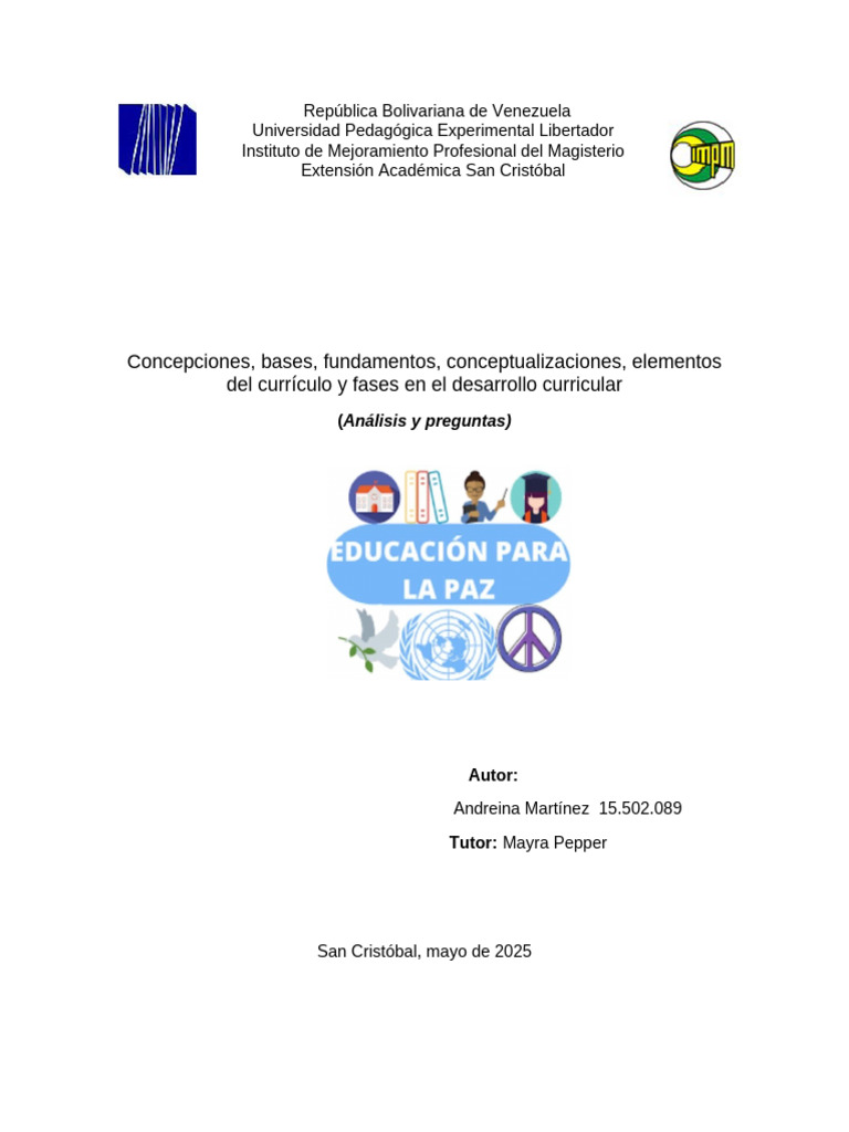 Cultura de Paz: Fundamentos y Educación | PDF | Paz | Igualdad social