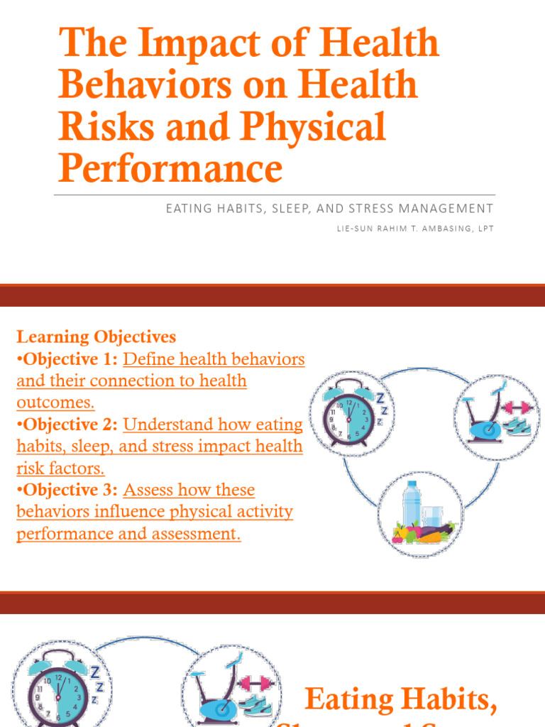 Health Behaviors Impact on Risks & Performance | PDF | Sleep | Stress ...