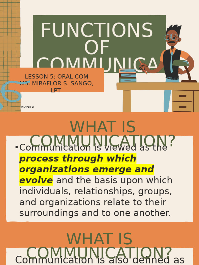 Lesson 5 Functions of Communication | PDF | Communication | Information