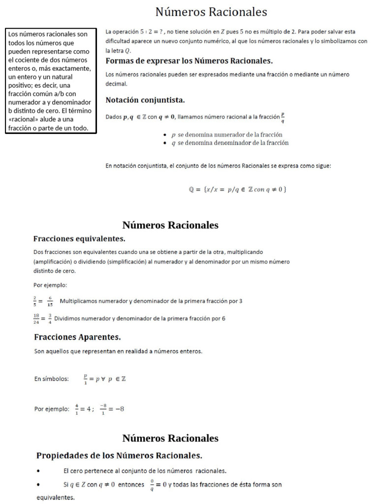 3 Numeros Racionales y Operaciones Combinadas | PDF