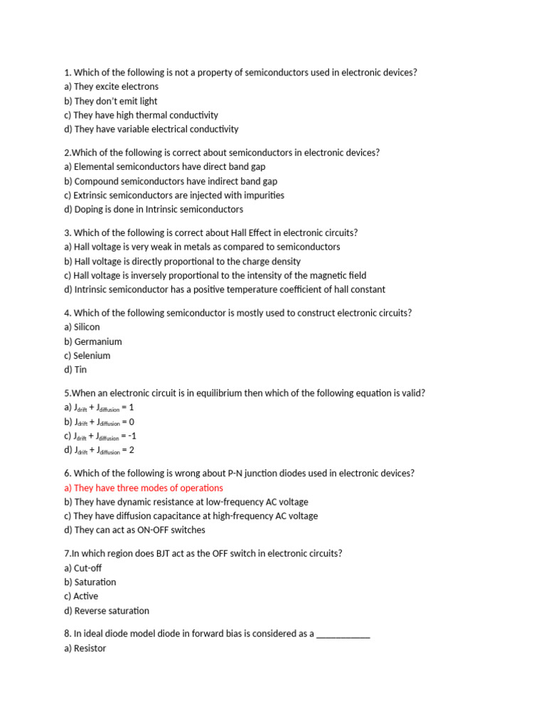 Semiconductor Properties and Applications | PDF | Bipolar Junction ...