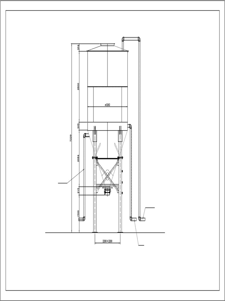 50T Raw Material Storage Silo Diagram 250905 | PDF