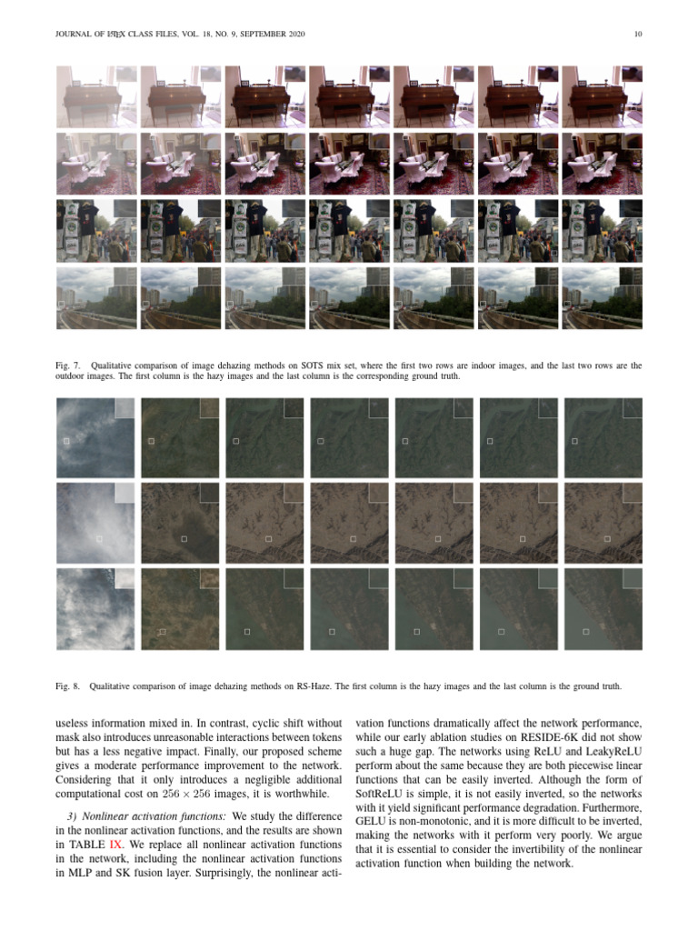 Vision Transformers for Image Dehazing | PDF | Nonlinear System ...