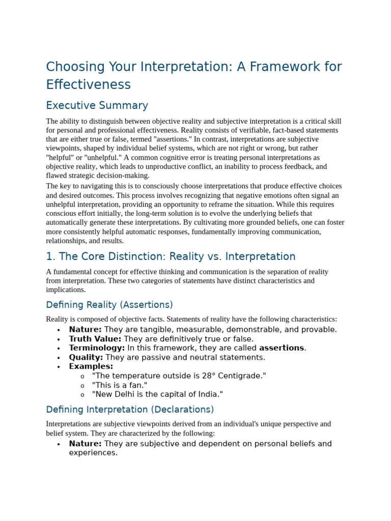 Choosing Your Interpretation | PDF | Reality | Truth