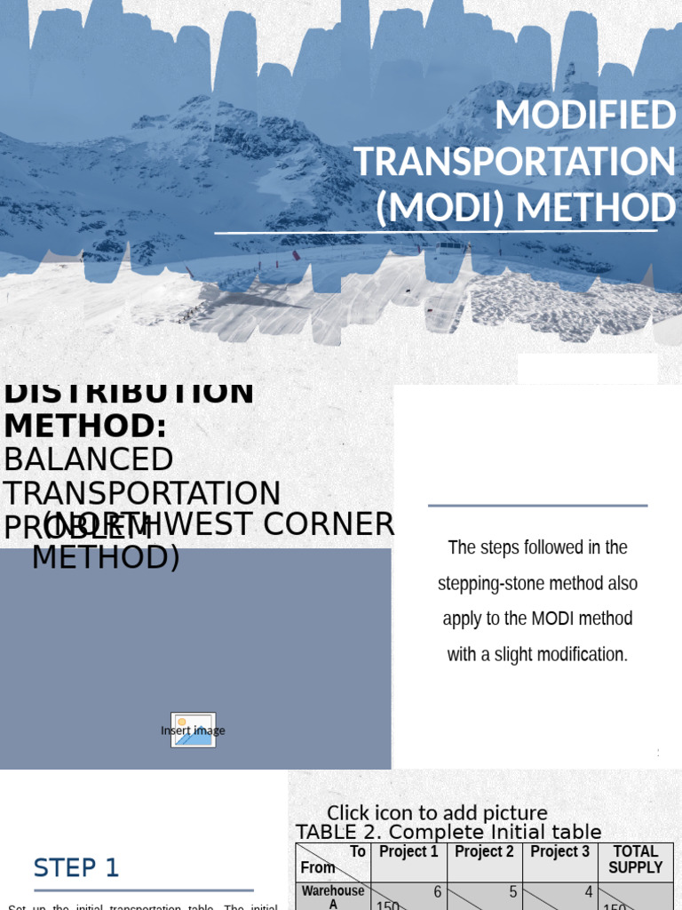MODI Method for Transportation Optimization | PDF | Applied Mathematics ...