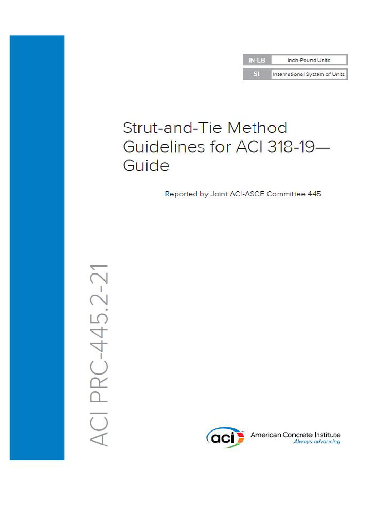 ACI PRC 445-2-21 Strut and Tie Method Guidelines For ACI 318 19 | PDF