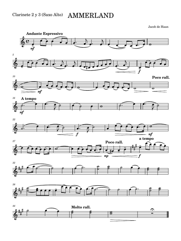Ammerland-Clarinete 2 y 3 (Saxo Alto) | PDF | Musical Forms | Elements ...