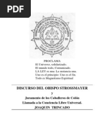 Discurso del Obispo Strossmayer Joaquín Trincado