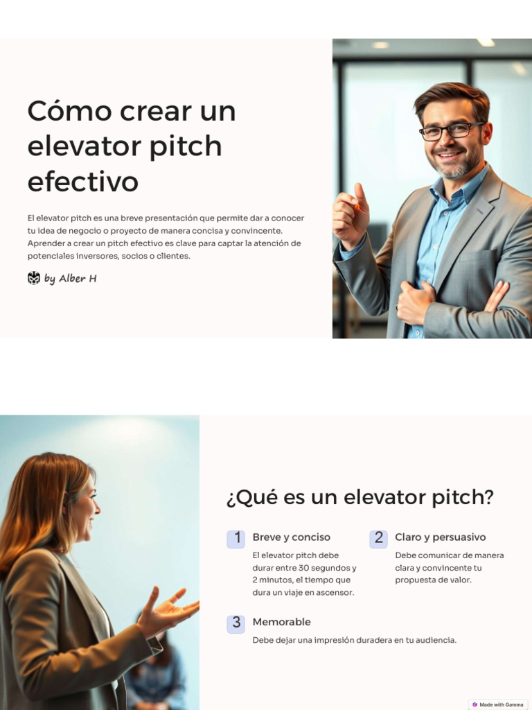Cómo hacer un elevator pitch efectivo | PDF