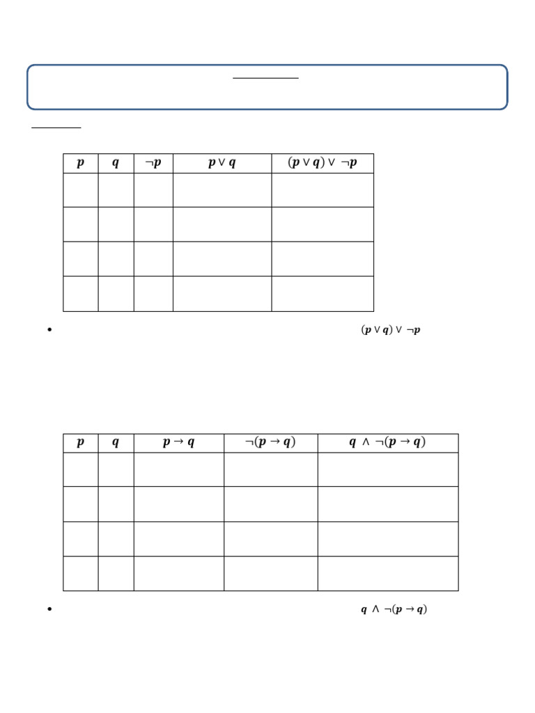 Understanding Truth Tables in Logic | PDF | Contradiction | Truth