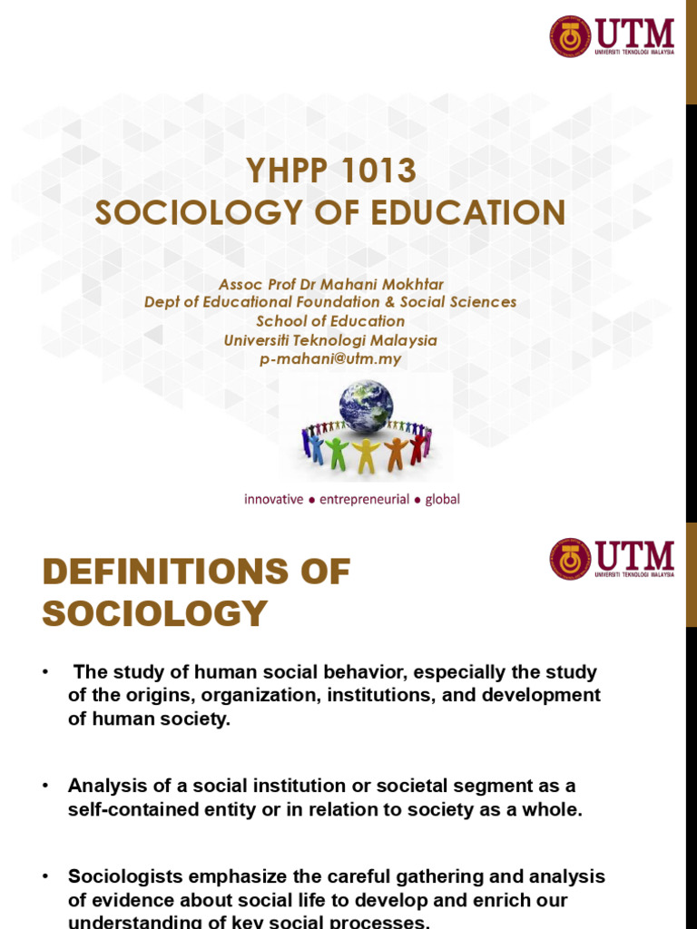Sociology of Education Overview | PDF | Sociology | Social Structure