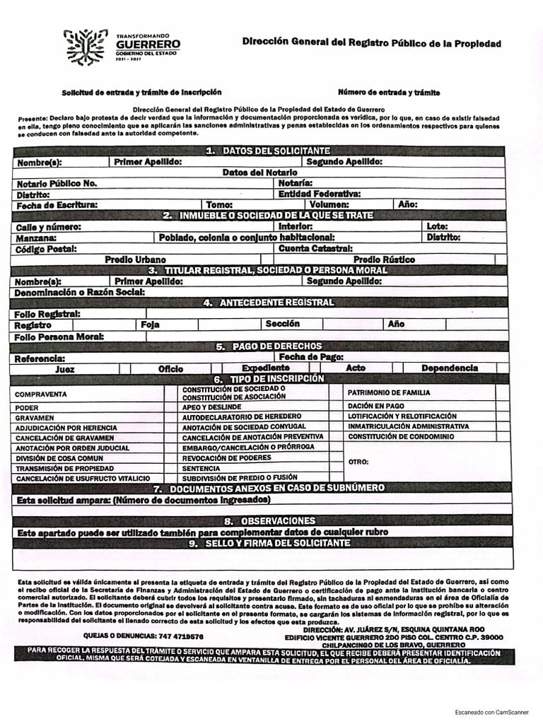 Formatos Tramites RPP | PDF