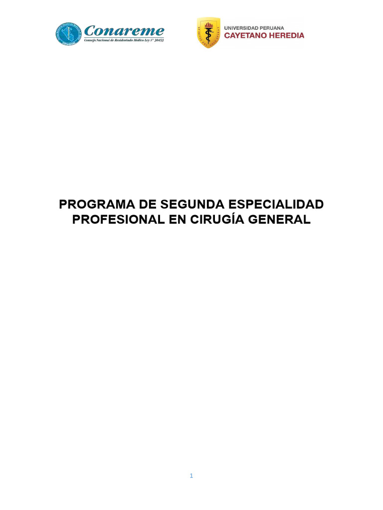 Plan Curricular Psep - Cirugia General | PDF | Hospital | Aprendizaje