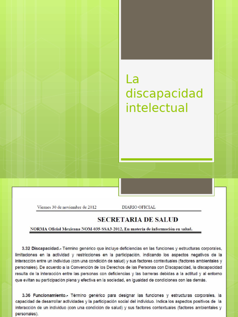 Evolución y Enfoques de la Discapacidad Intelectual | PDF | Invalidez ...