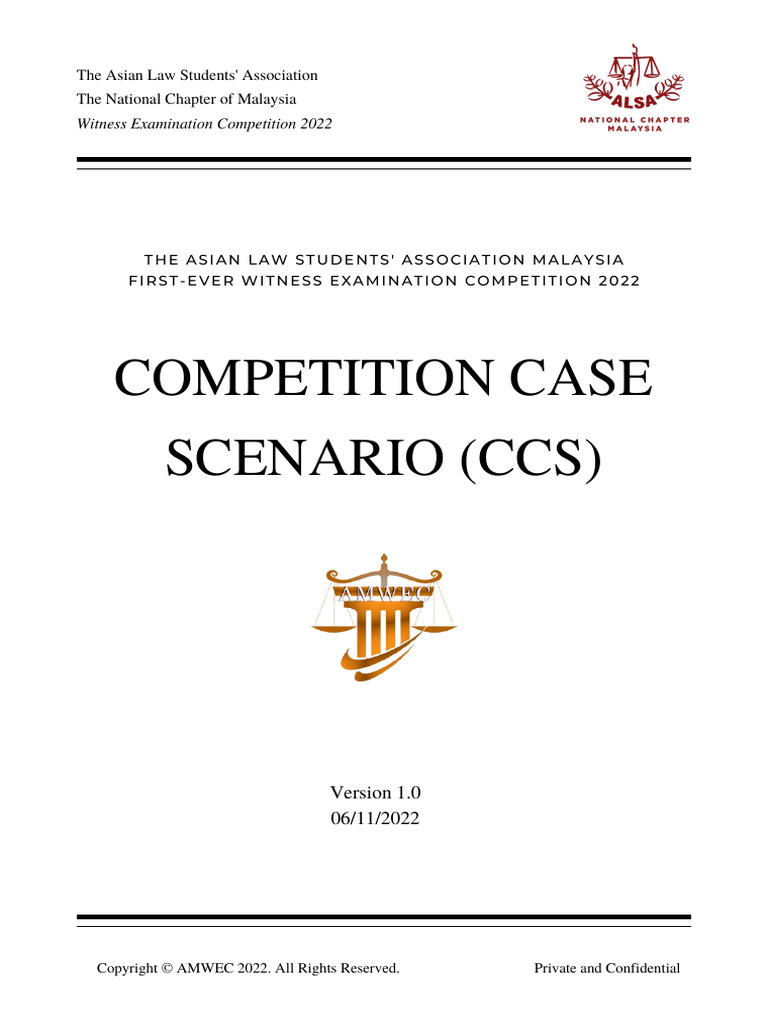 Amwec Competition Case Scenario 2022 | PDF | Witness