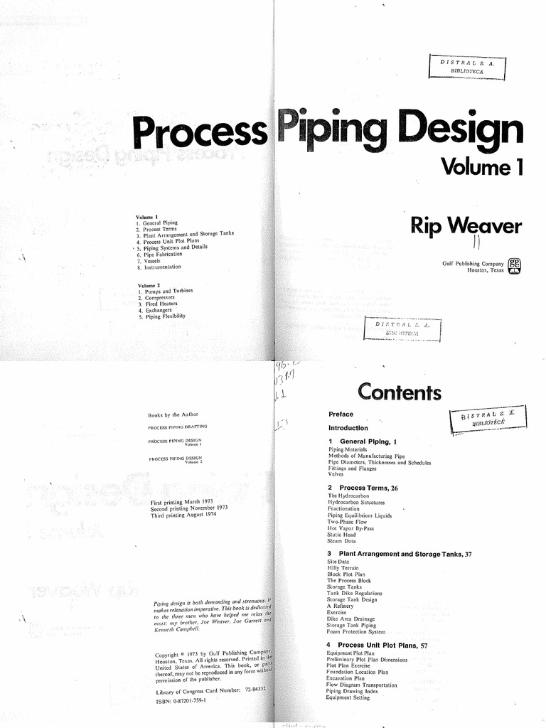 Process Piping Design i