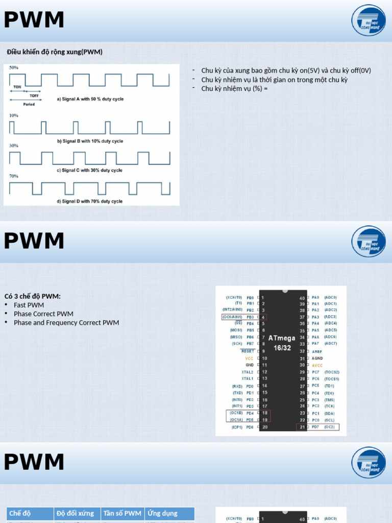 Điều khiển độ rộng xung (PWM) | PDF
