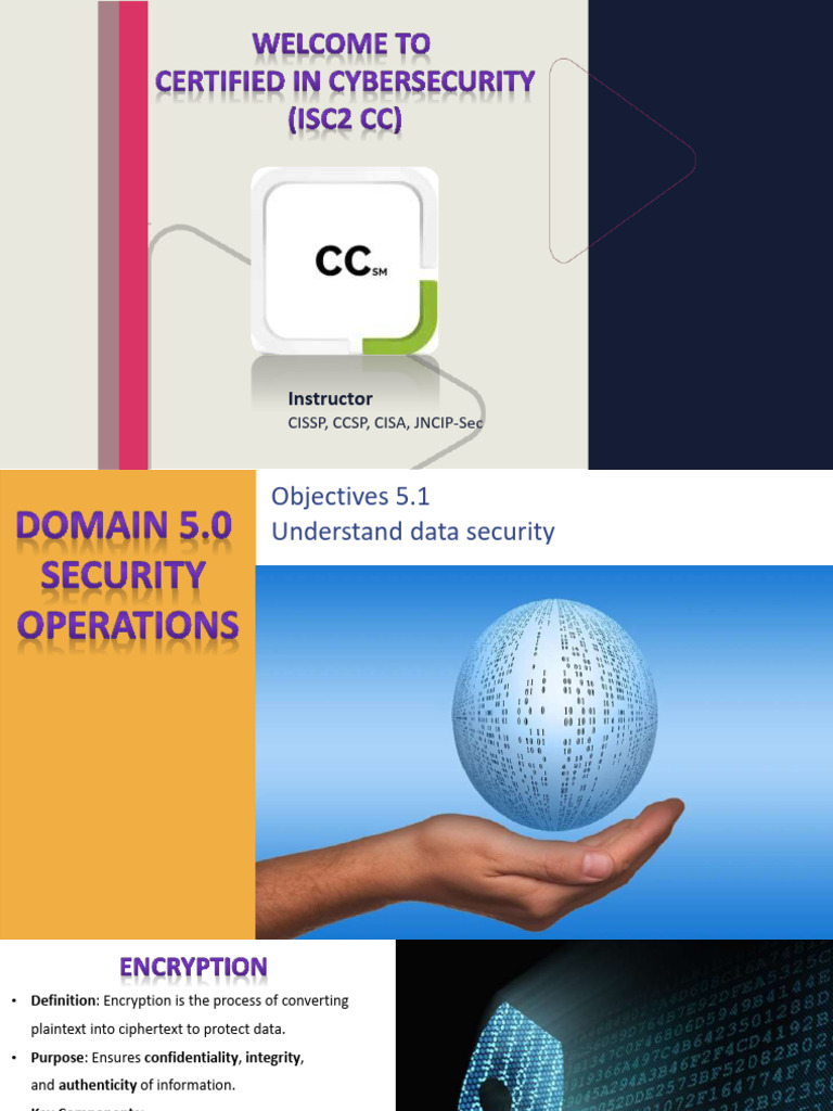 CC Domain 5 Security Operations PDF Encryption Key (Cryptography)