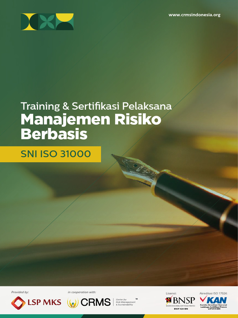 Sertifikasi Manajemen Risiko SNI ISO 31000 | PDF
