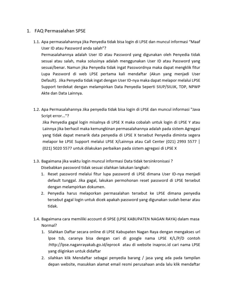 Solusi Login dan Pendaftaran di LPSE | PDF