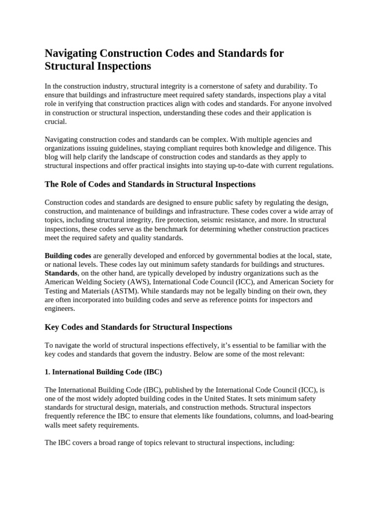 Navigating Construction Codes and Standards | PDF | Nondestructive ...