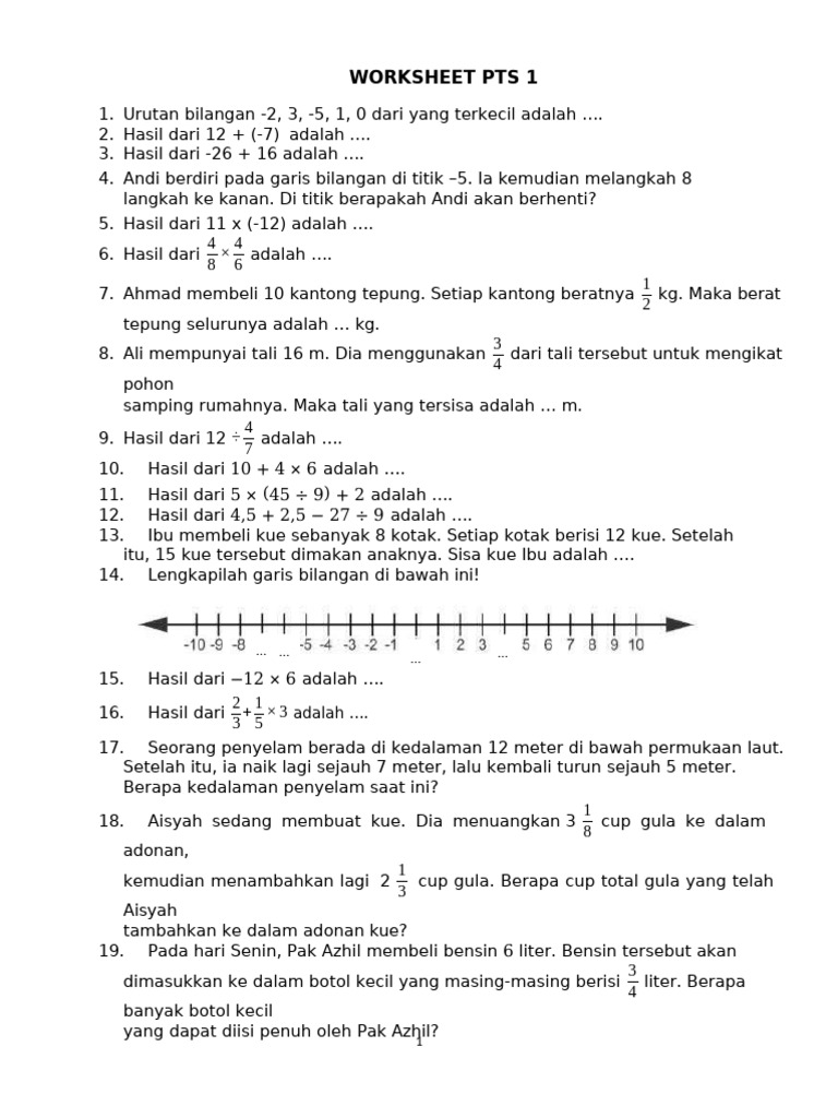 Latihan Soal Matematika Dasar | PDF