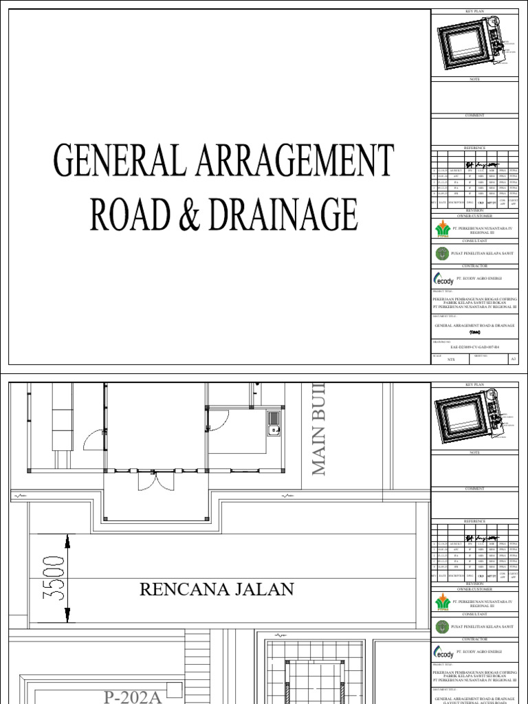 EAE-D23009-CV-GAD-007-01 General Arragment Road & Drainage Asbuilt | PDF