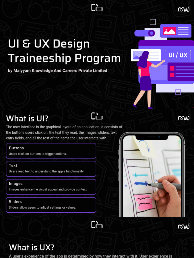 UI/UX Design Traineeship in Bangalore | PDF | User Interface | Human ...